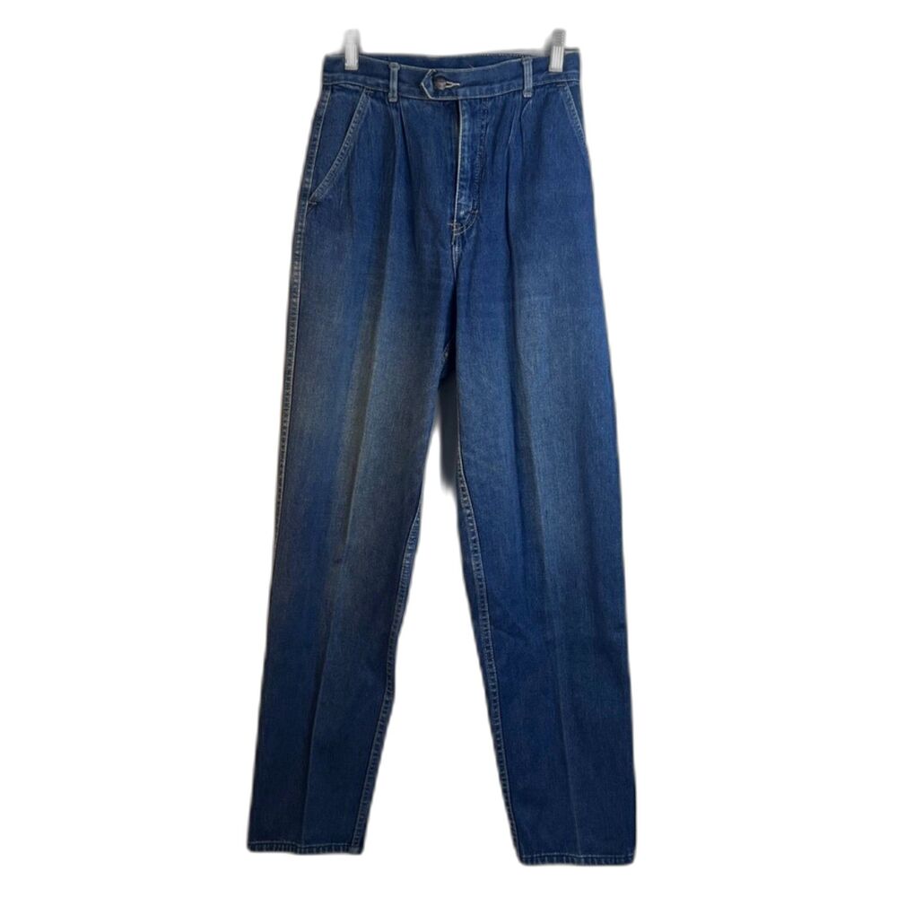 212 Exchange Retro Y2K Denim Jeans Pleated Waist High Rise 80s 90s Size 0 VTG
